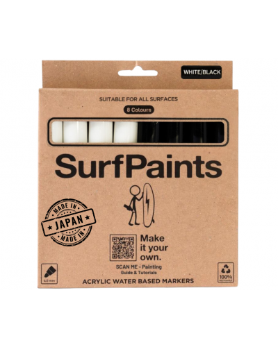 Black & White Acrylic Paint Pens - 4mm Durable Bullet Nibs for All Surfaces