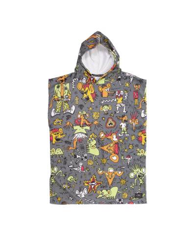 Youth Irvine Hooded Poncho - Charcoal
