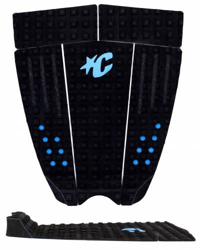 Creatures Of Leisure Reliance Front Deck Dual Traction Pad - Black, For Surfboards