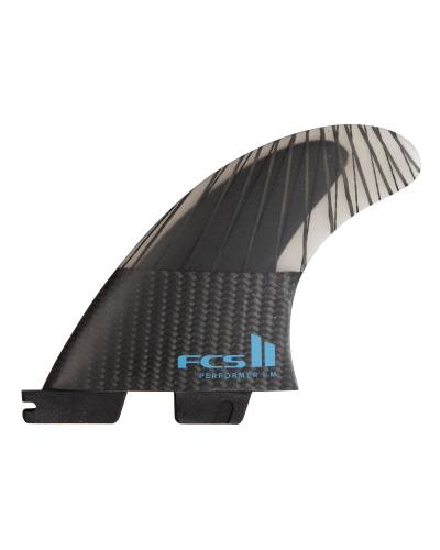 FCS II Performer PC Carbon Tri Fins - Tranquil Blue - L