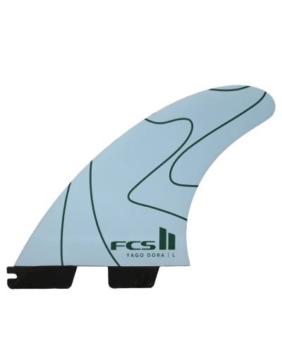 FCS II Yago Dora PC Tri Fins - Flux Blue - L