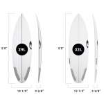 surfboard side by side comparison between sharp eye 77 and disco cheater