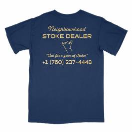 Buy the Neighbourhood Stoke Dealer Tee Navy Online Now